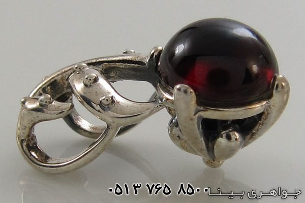 گردنبند یاقوت گارنت طرح گیلاس