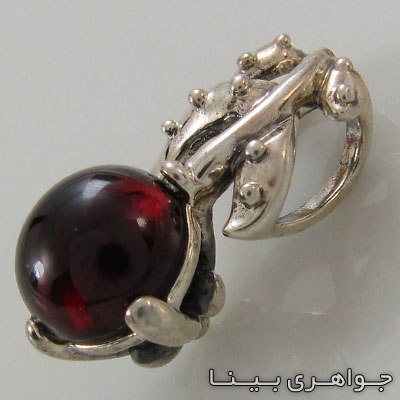 گردنبند یاقوت گارنت طرح گیلاس