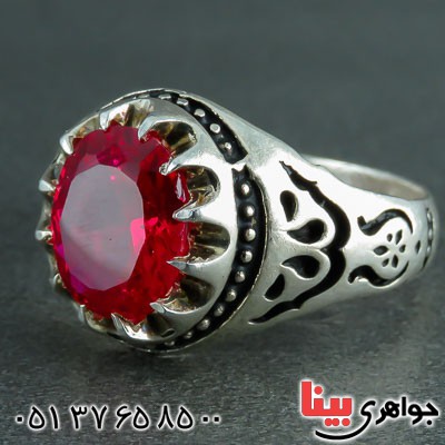 انگشتر یاقوت سرخ مردانه بسیار زیبا _کد:21905