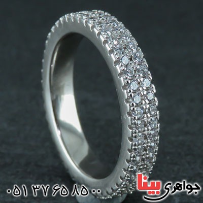 انگشتر نقره بسیار زیبا با روکش رودیوم _کد:22020