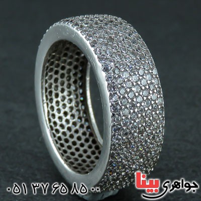 انگشتر نقره بسیار زیبا با روکش رودیوم _کد:22021