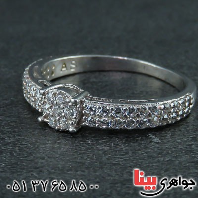 انگشتر نقره بسیار زیبا با روکش رودیوم _کد:22024