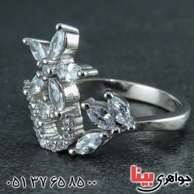 انگشتر نقره رودیوم زنانه خاص _کد:22030