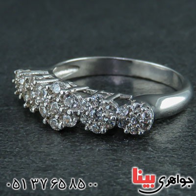 انگشتر نقره بسیار زیبا با روکش رودیوم _کد:22032