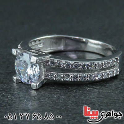 انگشتر نقره بسیار زیبا با روکش رودیوم _کد:22033