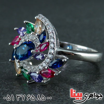 انگشتر نقره رودیوم زنانه زیبا _کد:22039