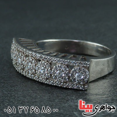 انگشتر نقره بسیار زیبا با روکش رودیوم _کد:22047