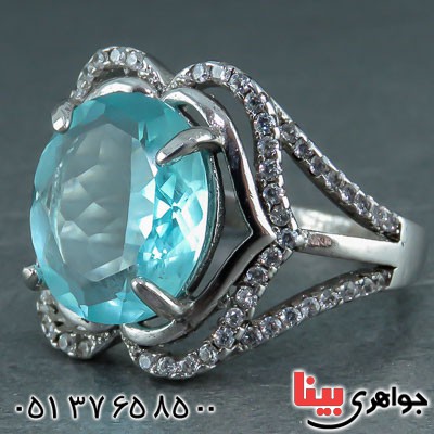 انگشتر توپاز رودیوم زنانه زیبا _کد:22121