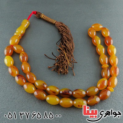 تسبیح کهربا   ۳۳ دانه ای بسیار زیبا_کد:22142