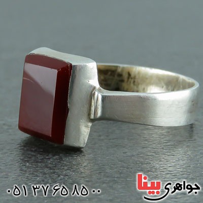 انگشتر عقیق قرمز مردانه زیبا و خاص _کد:22203