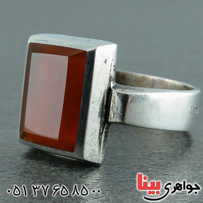 انگشتر عقیق قرمز مردانه خاص و شیک _کد:22236
