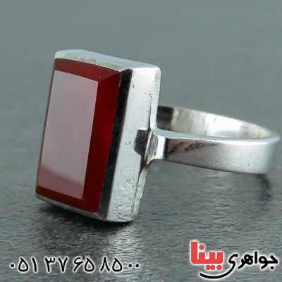 انگشتر عقیق قرمز مردانه زیبا و خاص _کد:22251
