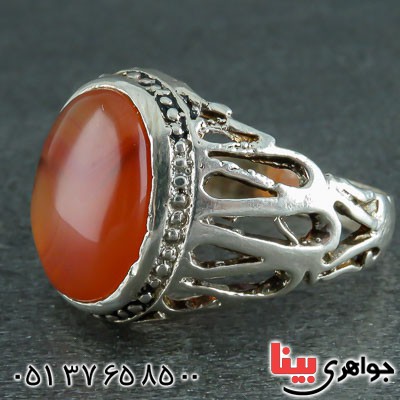 انگشتر عقیق یمنی خوشرنگ مردانه _کد:22254