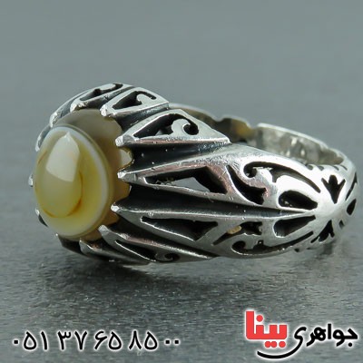 انگشتر عقیق باباقوری مردانه زیبا _کد:22308