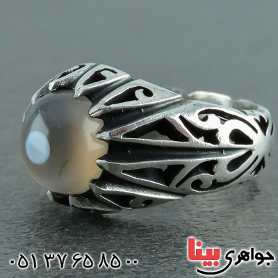 انگشتر عقیق باباقوری مردانه زیبا _کد:22309