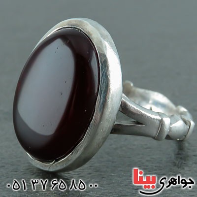انگشتر عقیق سیاه (اونیکس) مردانه زیبا و خوشرنگ _کد:22342