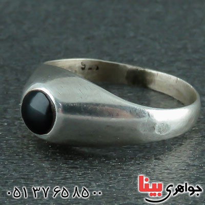 انگشتر عقیق سیاه (اونیکس) خاص مردانه _کد:22346