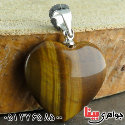 گردنبند چشم ببر قلبی شکل خاص زنانه _کد:22368