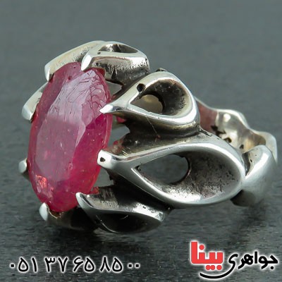 انگشتر یاقوت سرخ مردانه زیبا و خوشرنگ _کد:22429