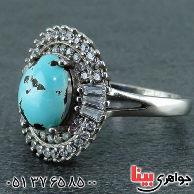 انگشتر فیروزه نیشابوری زنانه زیبا _کد:22496