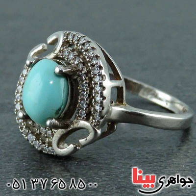 انگشتر فیروزه نیشابوری شیک و زیبا _کد:22499
