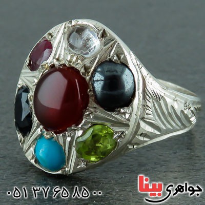 انگشتر چند جواهر بسیار زیبا _کد:22510