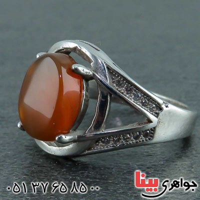انگشتر عقیق یمنی زنانه بسیار زیبا _کد:22526