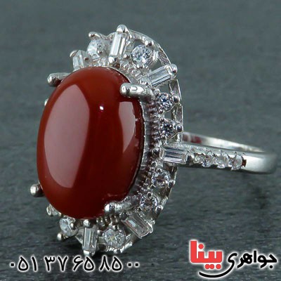 انگشتر عقیق یمنی زنانه بسیار زیبا _کد:22599