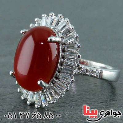 انگشتر عقیق یمنی زنانه بسیار شیک _کد:22600