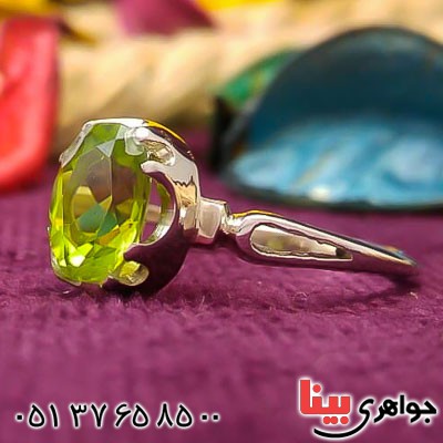 انگشتر زبرجد خوشرنگ خاص زنانه _کد:22618