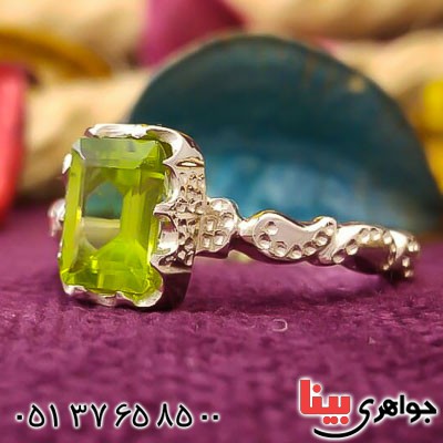 انگشتر زبرجد خوشرنگ عالی _کد:22623