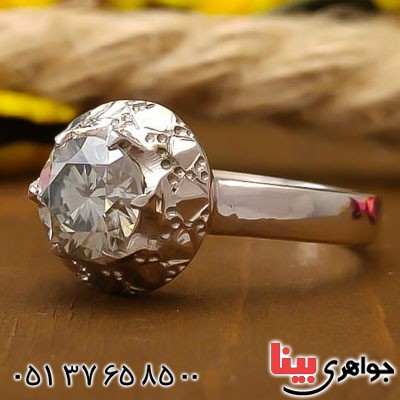 انگشتر موزانایت دست ساز فاخر زنانه