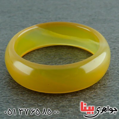 انگشتر عقیق زرد رینگی خوشرنگ و زیبا _کد:22655