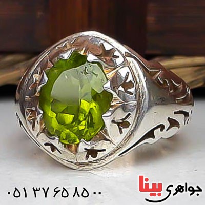 انگشتر زبرجد فاخر و شیک دست ساز مردانه _کد:22689
