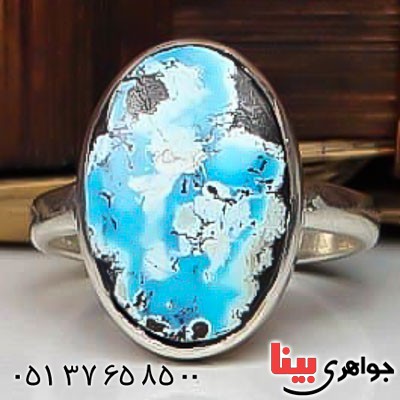 انگشتر فیروزه نیشابوری زیبا و شیک زنانه _کد:22744