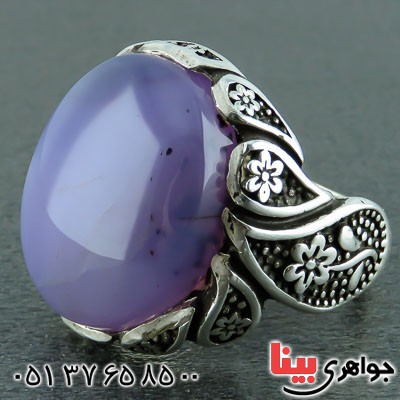انگشتر عقیق یمنی سوسنی بسیار زیبا _کد:22804
