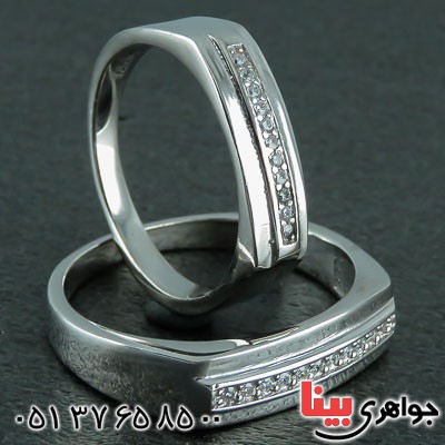 انگشتر نقره ست رودیوم بسیار زیبا _کد:22889