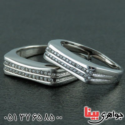 انگشتر نقره ست رودیوم بسیار شیک _کد:22890