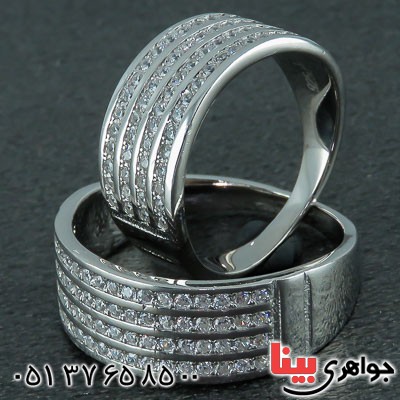 انگشتر نقره ست رودیوم بسیار زیبا _کد:22892