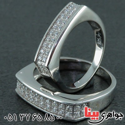 انگشتر نقره ست رودیوم بسیار زیبا _کد:22896