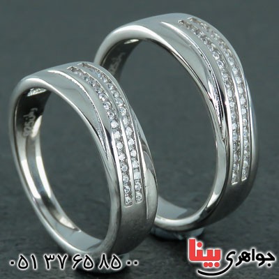 انگشتر نقره ست رودیوم بسیار زیبا _کد:22897
