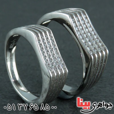 انگشتر نقره ست رودیوم بسیار زیبا _کد:22898