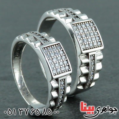 انگشتر نقره ست پرنس رودیوم _کد:23080
