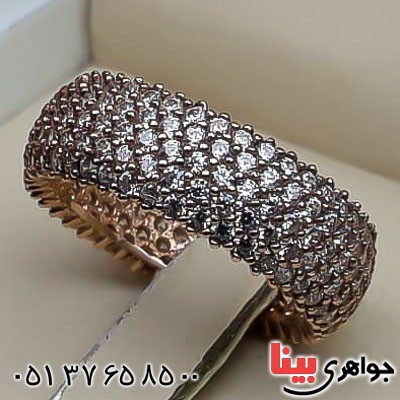 انگشتر نقره رز گلد بسیار زیبا _کد:23123