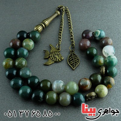 تسبیح عقیق جاسپر 33 دانه ای خوشرنگ _کد:23134