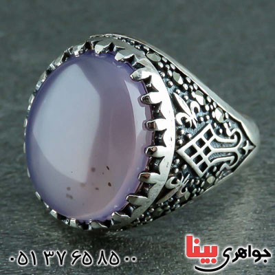 انگشتر عقیق یمنی سوسنی بسیار زیبا _کد:23161