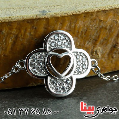 دستبند نقره پرنس رودیوم زنانه _کد:23215