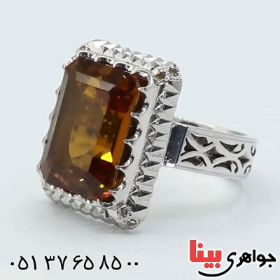 انگشتر الکساندریت  زیبا و برلیان خاص مردانه