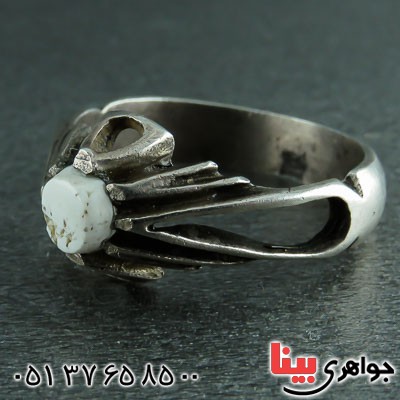 انگشتر خرمهره رکاب دور اشکی زیبا _کد:23323