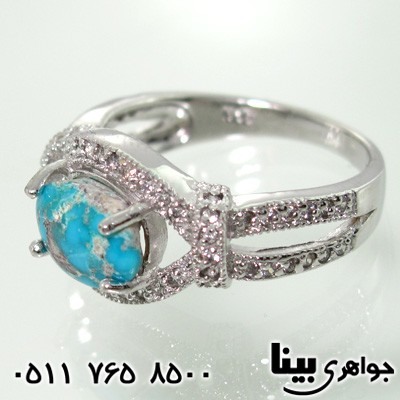 انگشتر فیروزه نیشابوری رادیوم زنانه